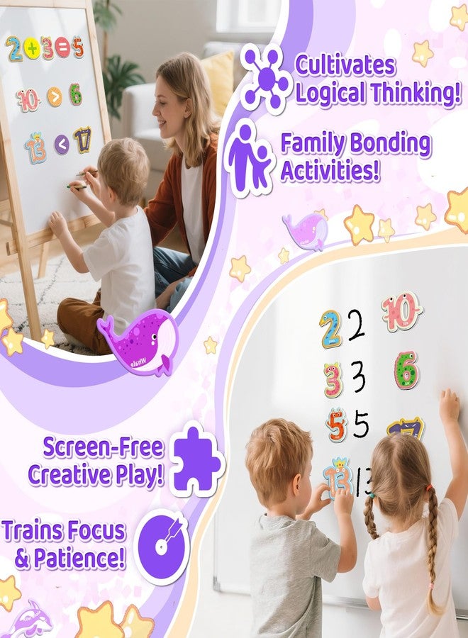 Flamax 26 Pieces Large Magnetic Numbers, 0-20 Number Magnets & Mathematical Operators Magnet, Magnetic Numbers for Whiteboard & Fridge, Numbered Magnet, Fridge Magnets for Toddlers 1-3 - Image 3